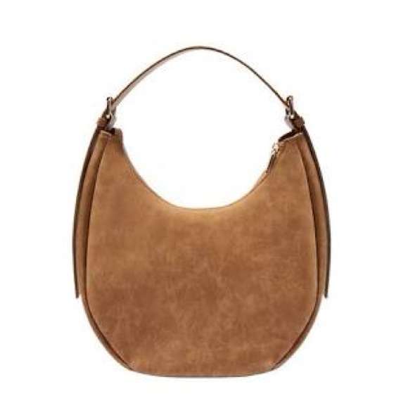Fourth Studio Faux Suede Crescent Tan Hobo Bag - Picture 1 of 5
